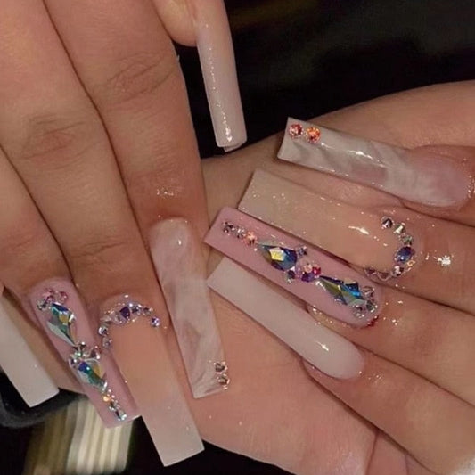 24pcs Long Coffin False Nails