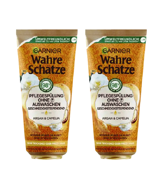 2xPack Garnier True Treasures Conditioner without Washi out - Argan & Camelia - 400 ml