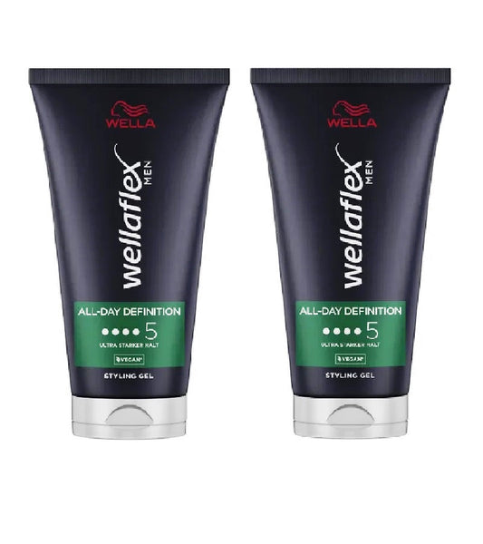 2xPack Wella Wellaflex Men All-Day Definition Hair Styling Gel - 300 ml