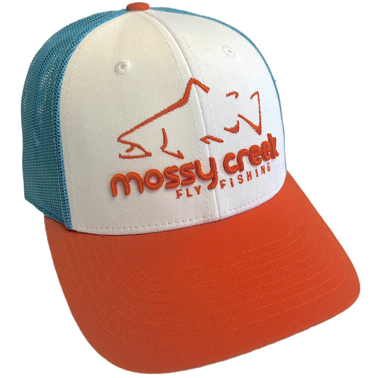Mossy Creek Small Trucker White/Blue/Orange