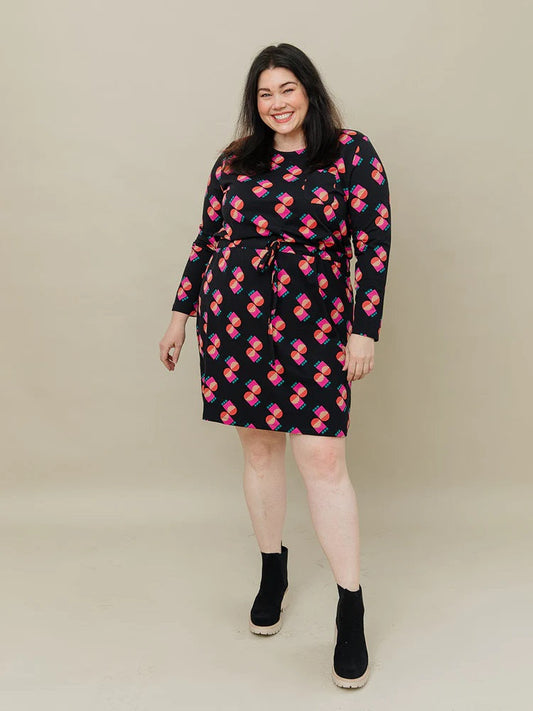 Abby Memphis Shapes Long Sleeve Dress