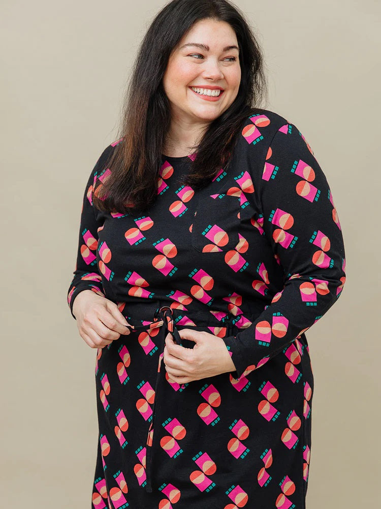 Abby Memphis Shapes Long Sleeve Dress