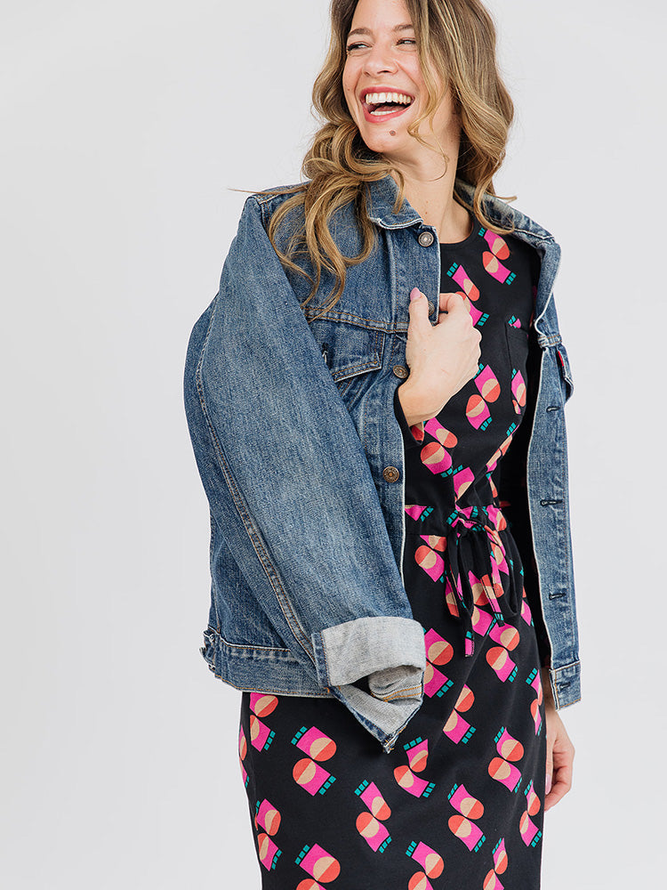 Abby Memphis Shapes Long Sleeve Dress
