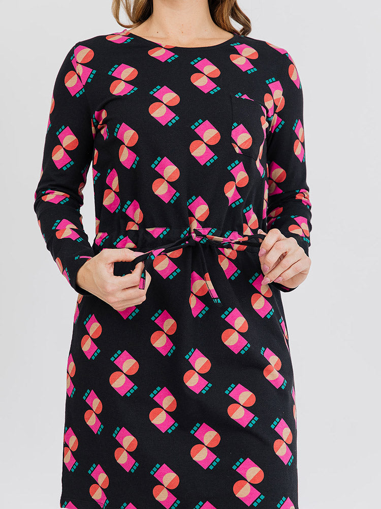Abby Memphis Shapes Long Sleeve Dress