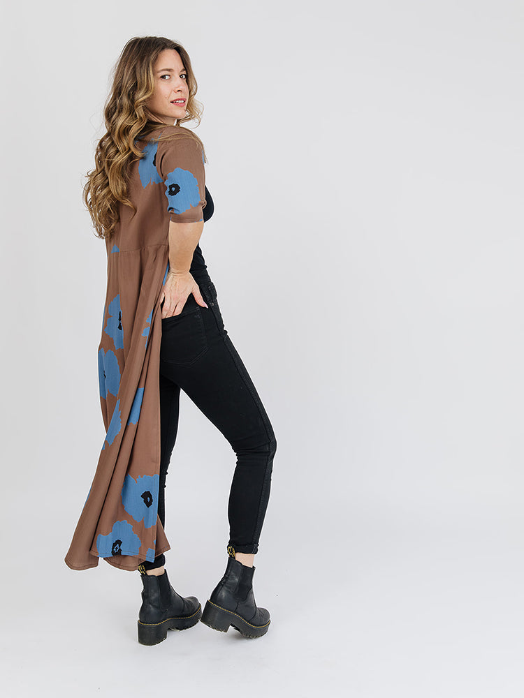 Aditi Dark Oak Tencel Wrap Dress