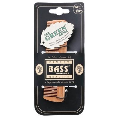 BASS BRUSHES Bamboo Wood Tortoise Comb Pocket Size - Fine Tooth 1