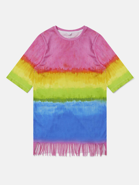 Stella McCartney Rainbow Fringed Jersey Dress