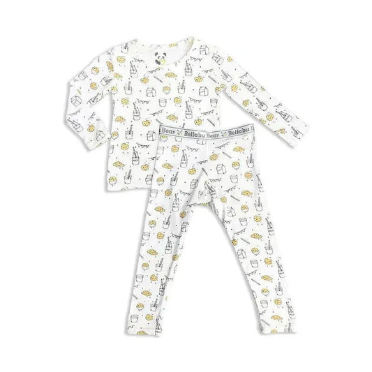 Bellabu Bear - Milk and Cookies Kids Bamboo Pajamas