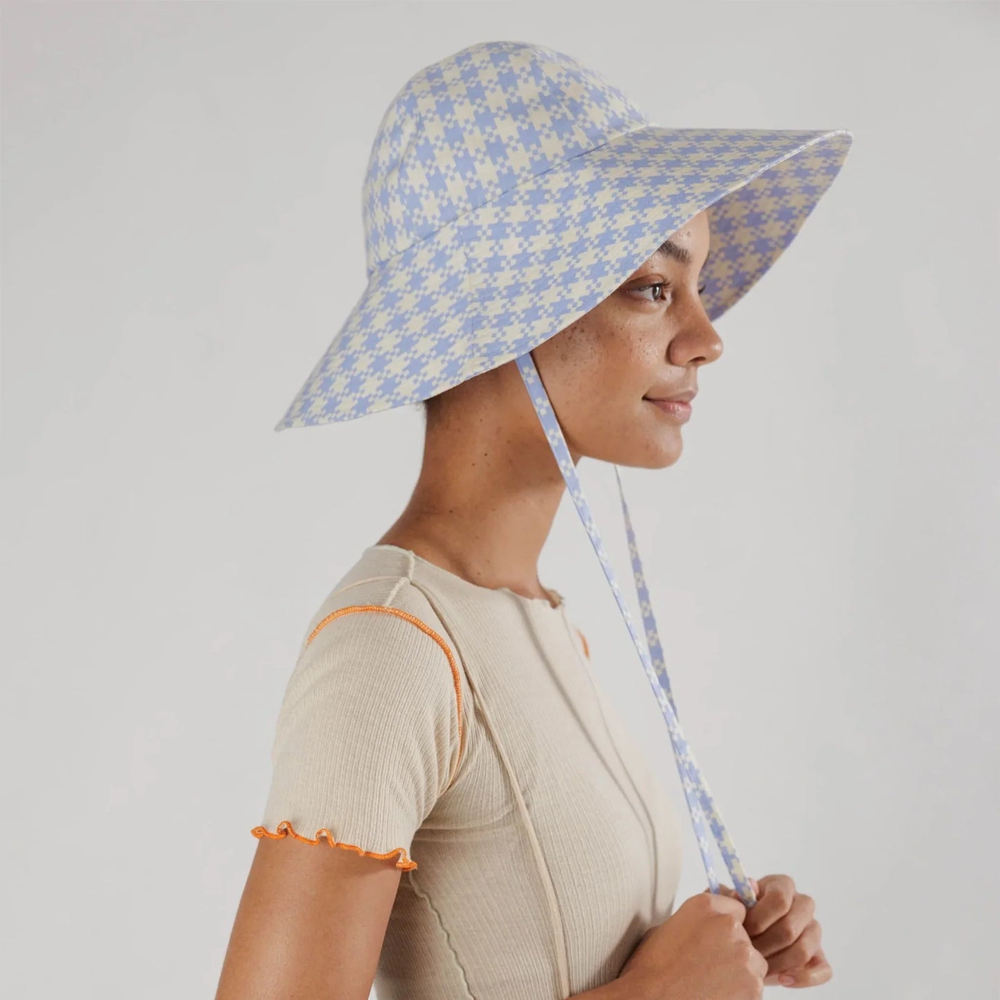 Soft Sun Hat | Blue Gingham