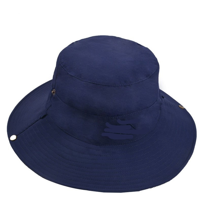 Navy Blue Double-sided Sun Bucket Hat