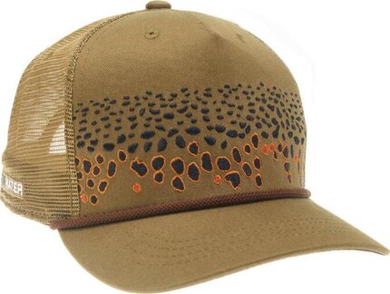 Rep Your Water Brown Trout Skin Hat Trucker Cap