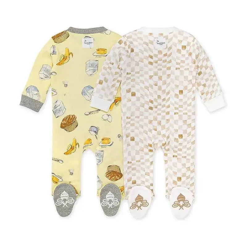 Burts Bees - 2Pk Banana Muffin Recipe & Wavy Check Sleep & Play, Lemonade