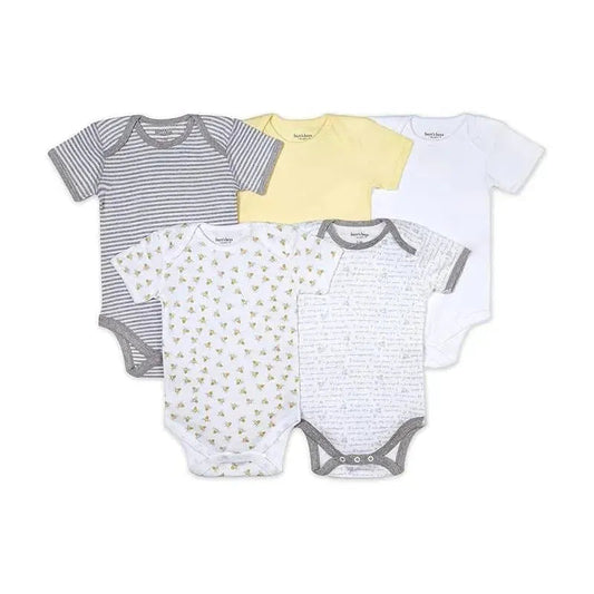 Burts Bees - 5Pk Short Sleeve Bodysuits, Sunshine