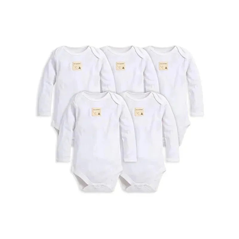 Burt's Bees Baby Essentials Long Sleeve Bodysuit 5-Pack 6-9M