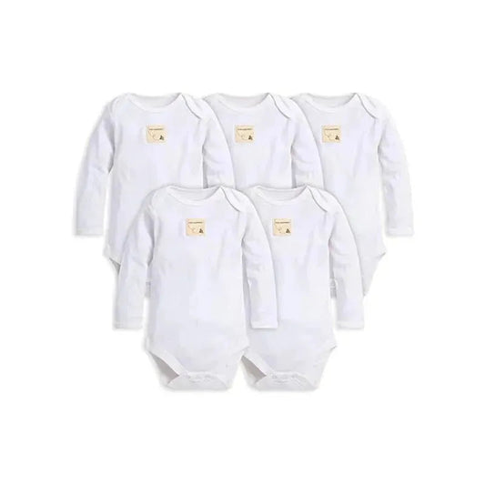 Burt's Bees Baby Essentials Long Sleeve Bodysuit 5-Pack 6-9M