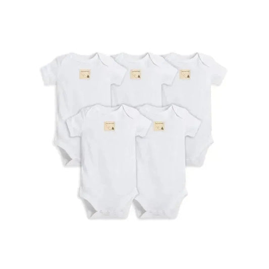 Burt's Bees - Essential Bodysuit 5 Pack, Cloud