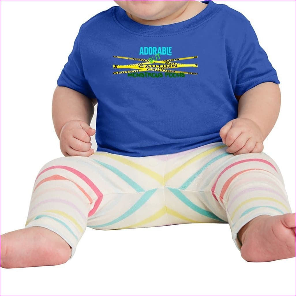 Royal - Caution Infant Fine Jersey Tee - Baby & Toddler Tops at TFC&H Co.
