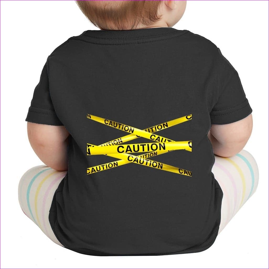 Black - Caution Infant Fine Jersey Tee - Baby & Toddler Tops at TFC&H Co.