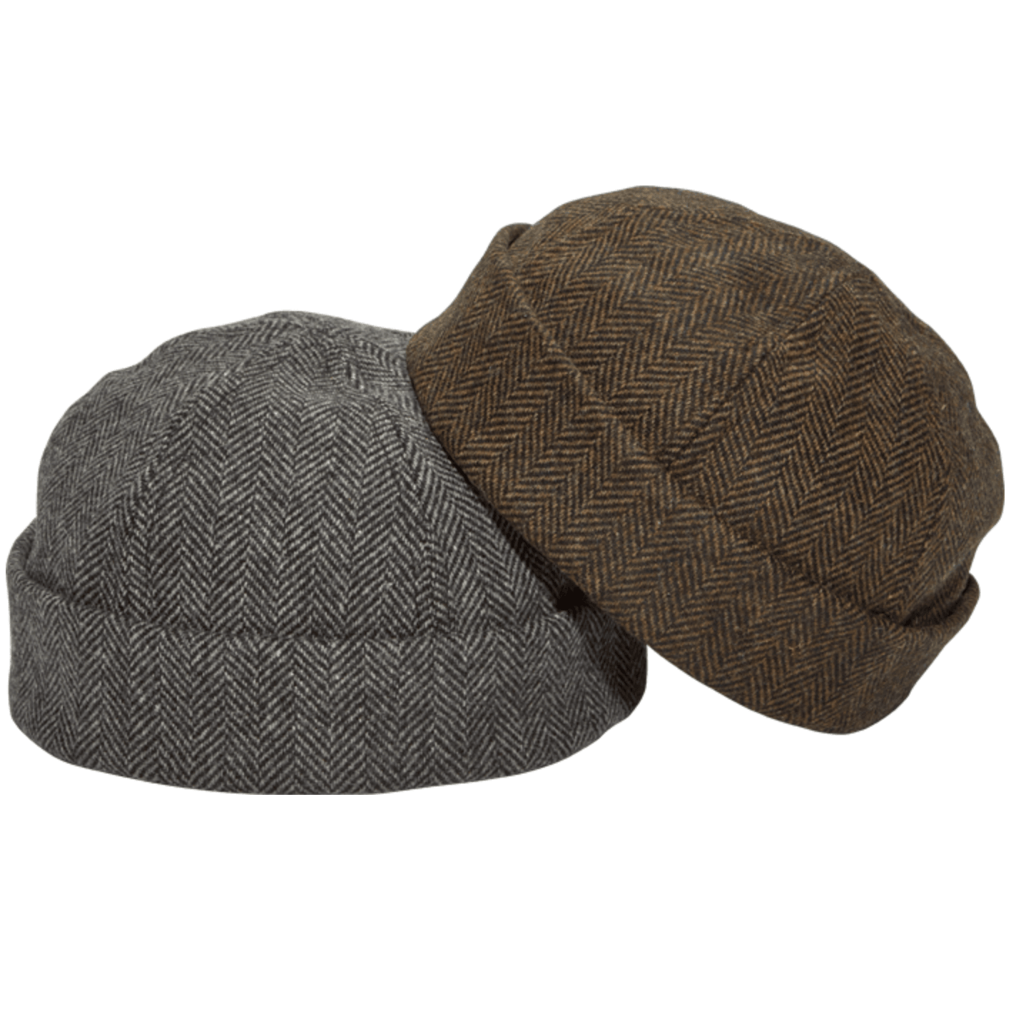 Grey Herringbone Thug Cap