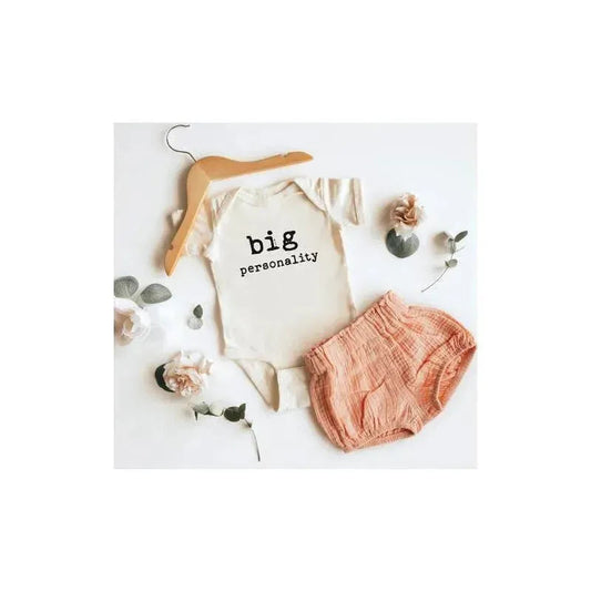 Eden & Eve Big Personality Baby Onesie Natural - Baby body Clothes