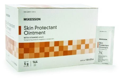 Skin Protectant McKesson 118-8744 5 Gram Individual Packet Unscented Ointment. Box 144.