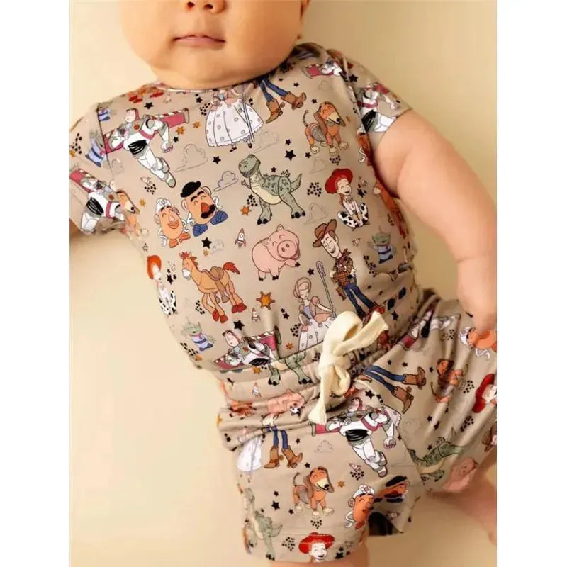 Ellie Sue - Baby Girl Bamboo Round Up Gang Lounge Set