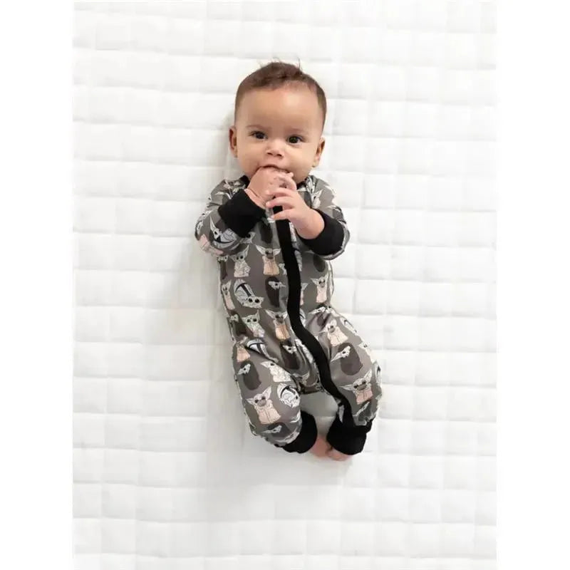 Ellie Sue - Baby Precious Cargo Bamboo Zipper Romper