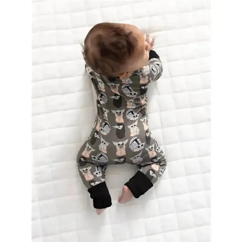 Ellie Sue - Baby Precious Cargo Bamboo Zipper Romper