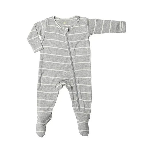 Everly Grey - Baby Neutral Footie, Heather Grey
