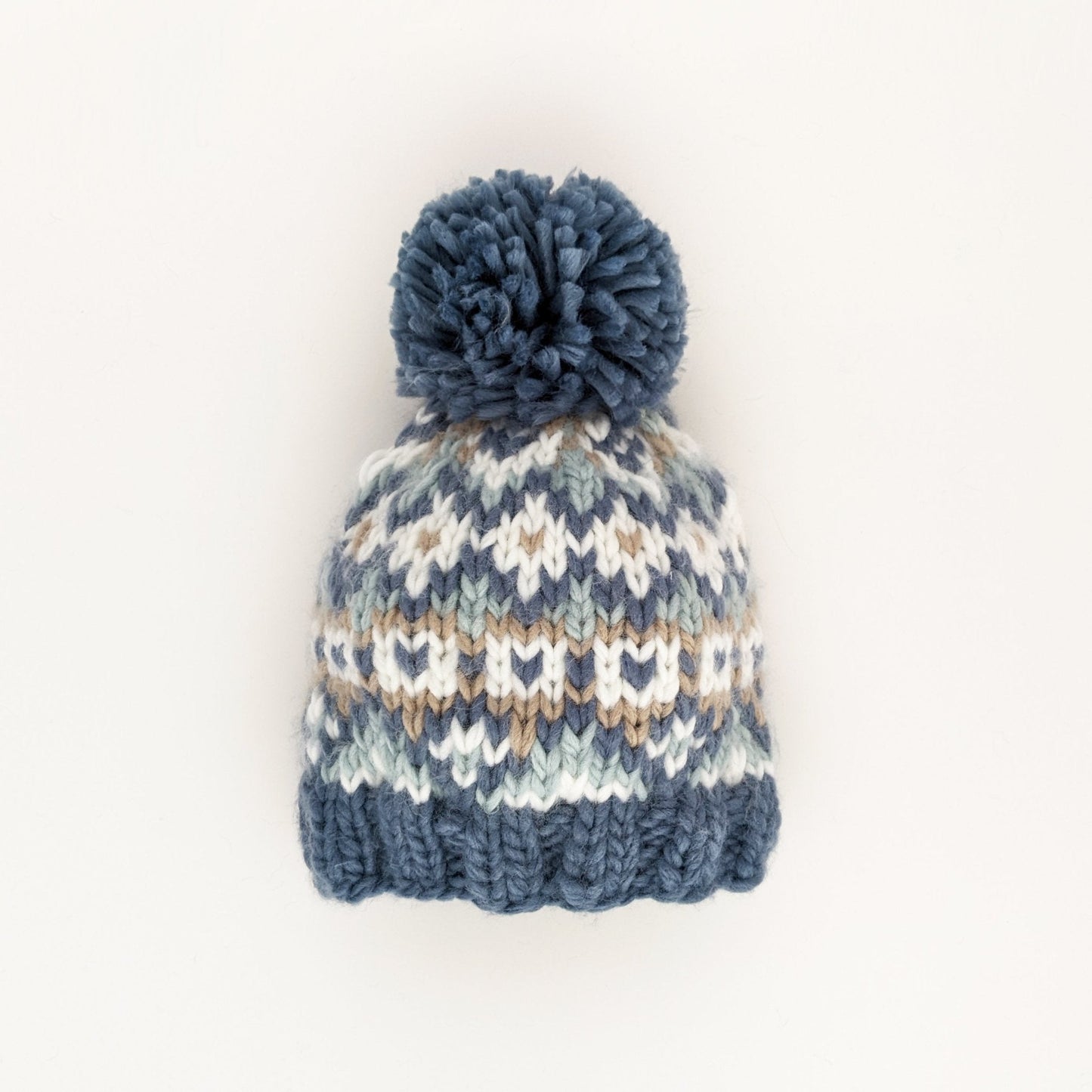 Fairisle Slate Beanie Hat