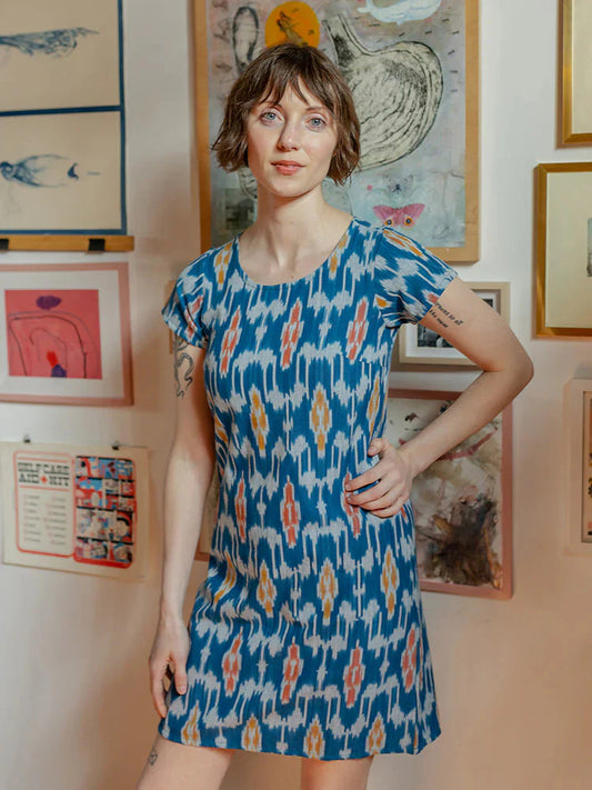 Farida Ikat Shift Dress