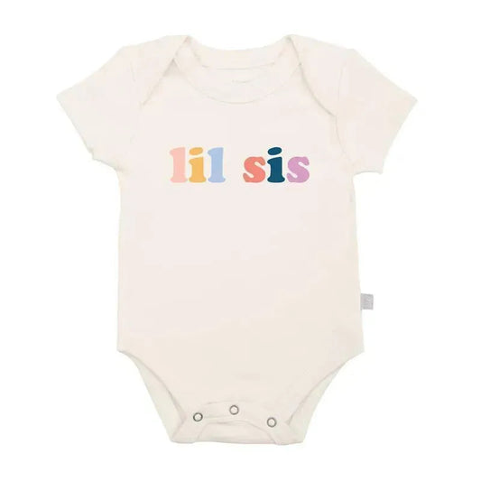 Finn + Emma Graphic Bodysuit Lil Sis, 3/6M
