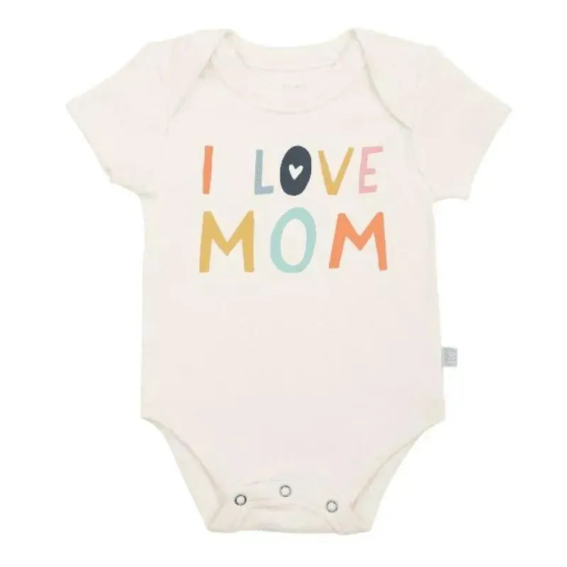 Finn + Emma Graphic Bodysuit Love Mom, Beige