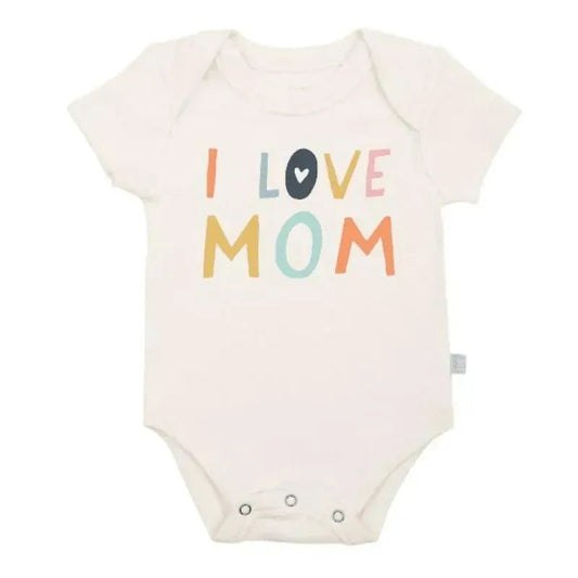 Finn + Emma Graphic Bodysuit Love Mom, Beige
