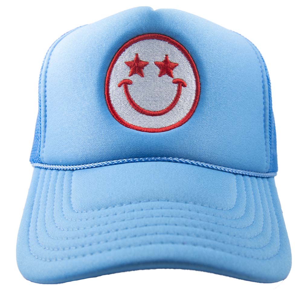 Star Eyed Happy Face Foam Trucker Hat