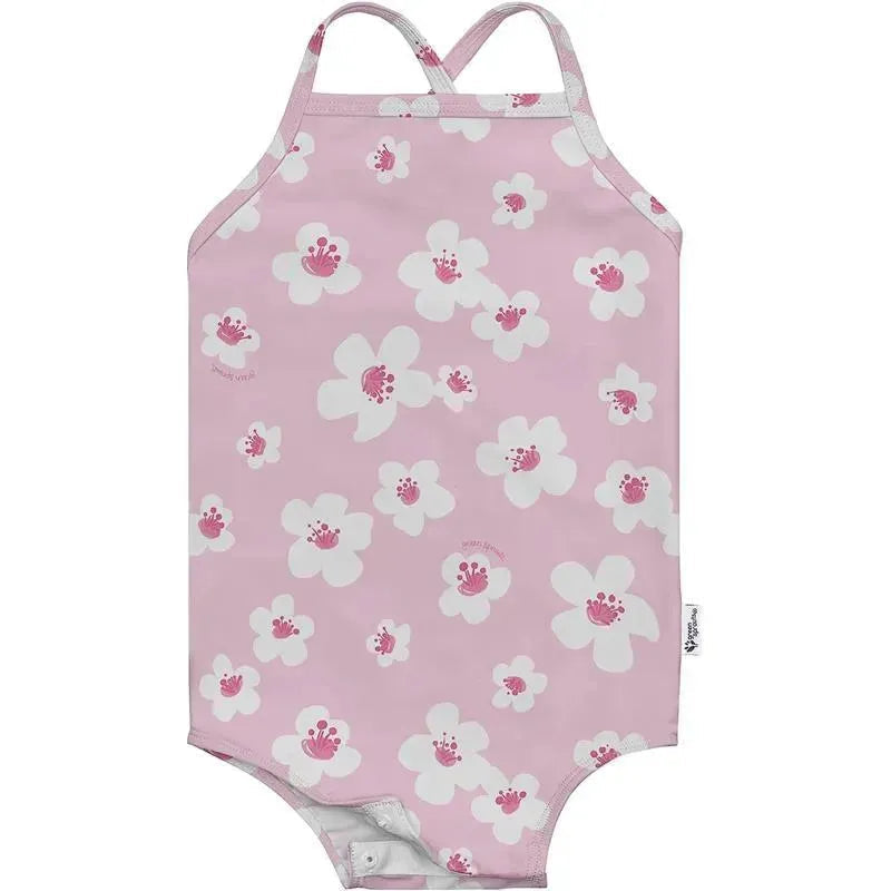 Green Sprouts - Easy-Change Eco Swimsuit, Light Pink Large Blossoms