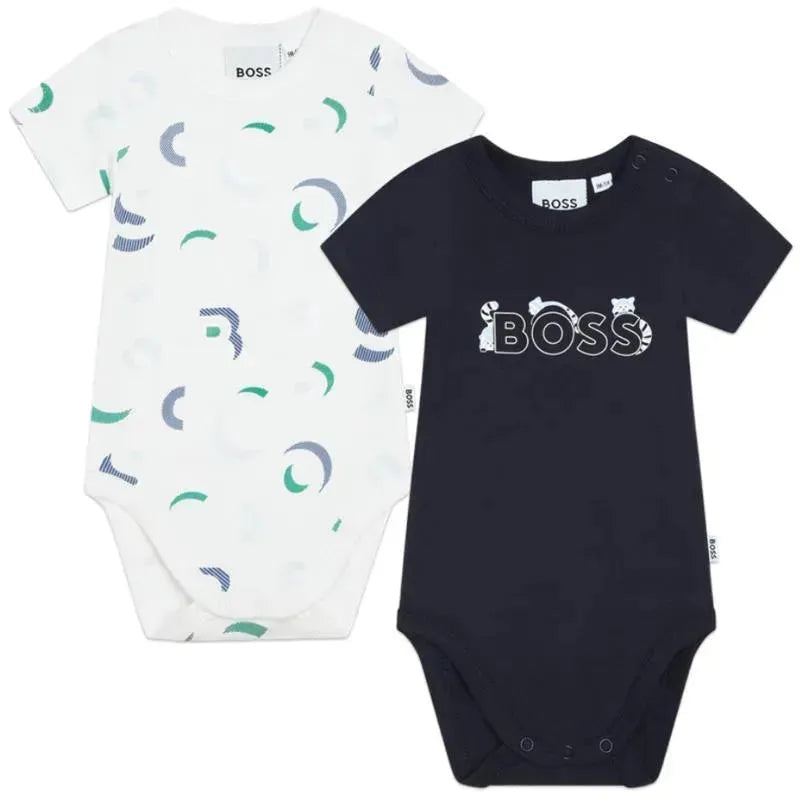Hugo Boss Baby - 2Pk Baby Body Set, Navy/White