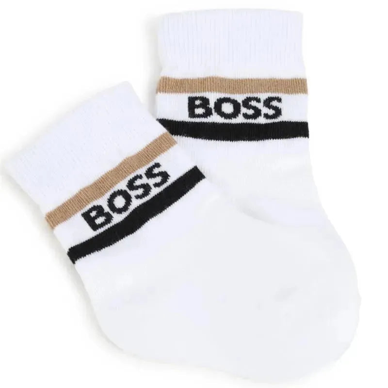 Hugo Boss Baby - 3Pk Socks White & Beige