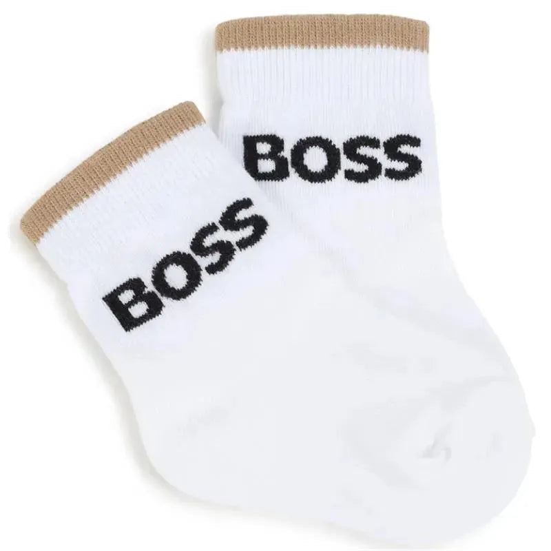 Hugo Boss Baby - 3Pk Socks White & Beige