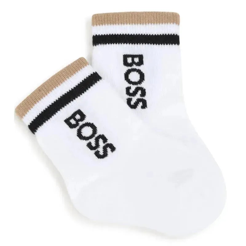 Hugo Boss Baby - 3Pk Socks White & Beige