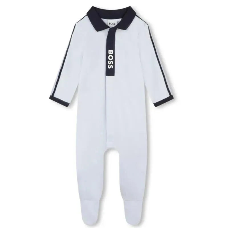 Hugo Boss Baby - Boy Polo Footie, Light Blue
