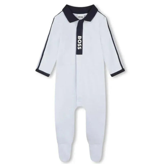 Hugo Boss Baby - Boy Polo Footie, Light Blue