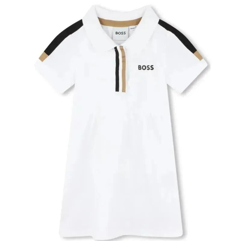 Hugo Boss Baby - Polo Dress Girl, White/Beige