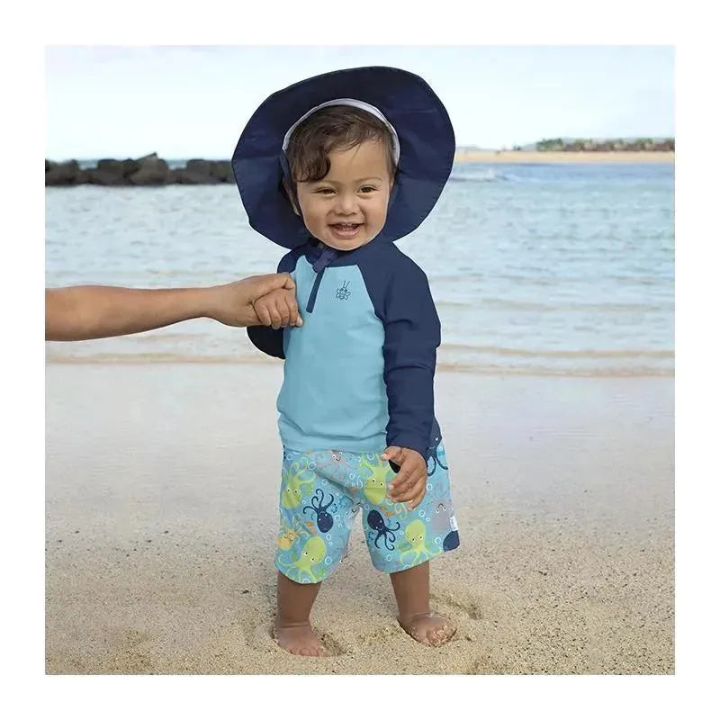 i play Long Sleeve Zip Rashguard Shirt, White