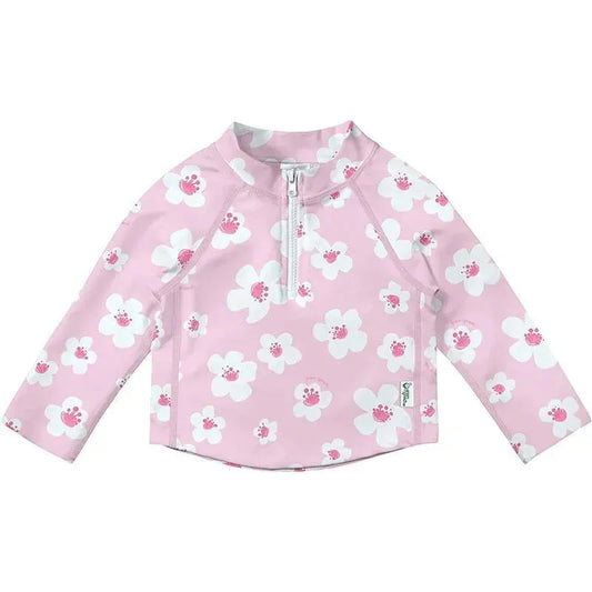 Iplay - Baby Girl Long Sleeve Blossoms Rashguard, Light Pink
