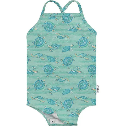 Iplay - Easy-Change Eco Swimsuit, Seafoam Hawksbill Turtle