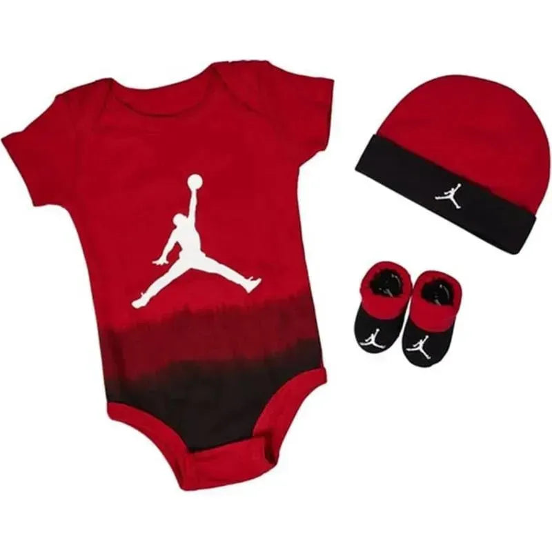 Jordan - Baby Boy 3Pk Onesie & Bootie & Hat Set, Gym Red