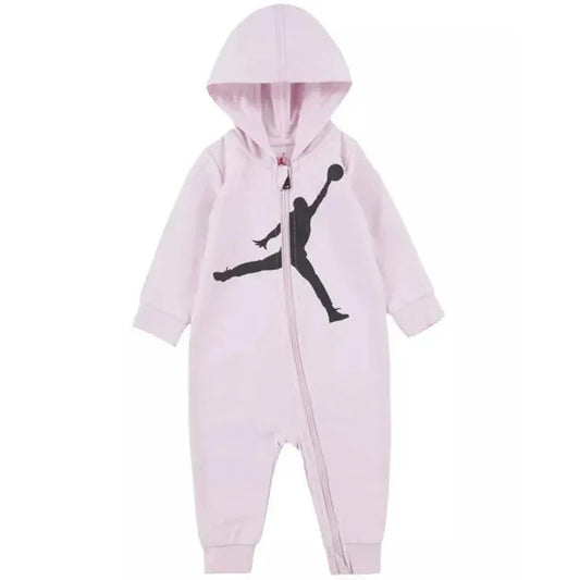 Jordan Baby - Girls Jump Man Hooded Coverall, Pink