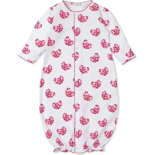 Kissy Kissy - Baby Girls Infant Heart Of Hearts Print Convertible Gown