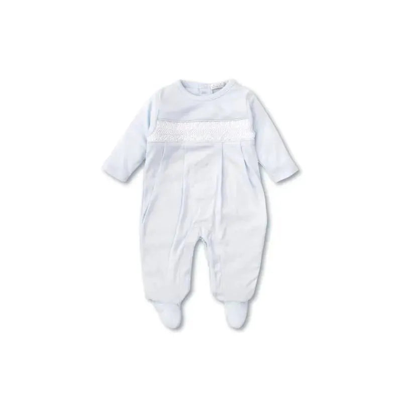 Kissy Kissy - Baby Boy Footie With Hand Smocked, Light Blue